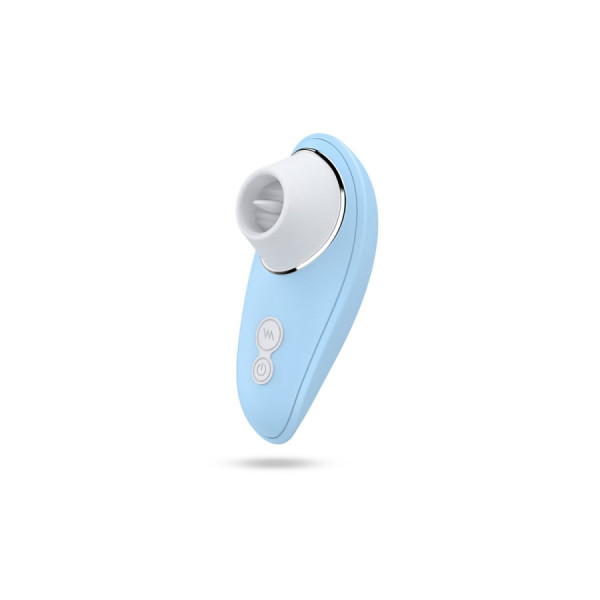 Vibromasseur bleu à langue vibrante pour cunnilingus 